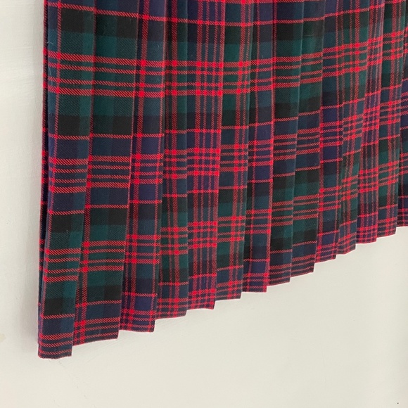 John Morrison Kilt Tartan Plaid Skirt Wool Pleated Made in Scotland UK/14  US/S - Picture 9 of 16